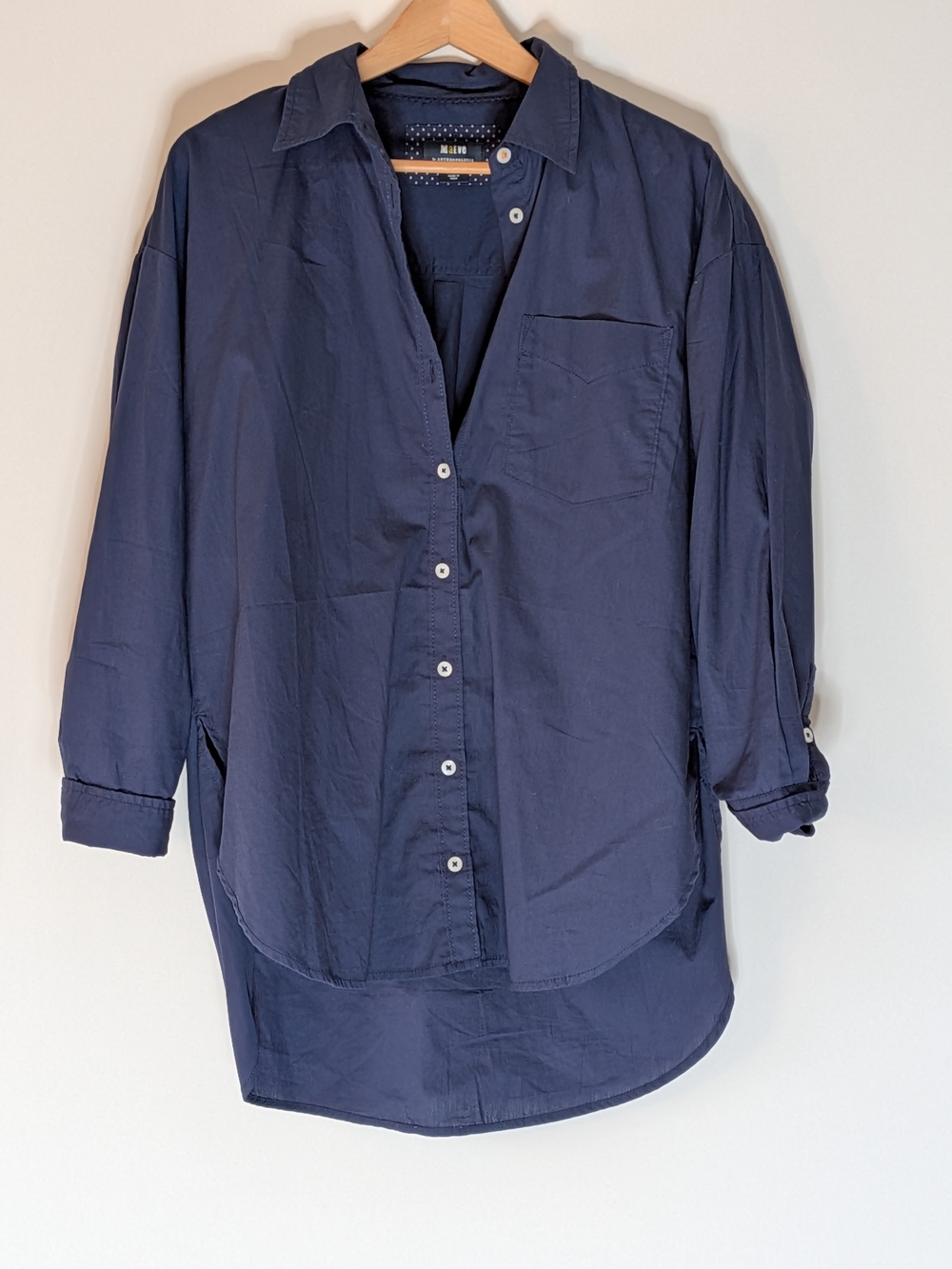 Anthropologie Maeve Navy Blouse